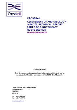 Crossrail Assessment of Archaeology Impacts, Technical Report