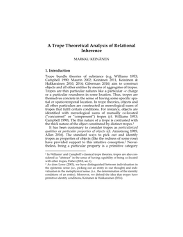 A Trope Theoretical Analysis of Relational Inherence