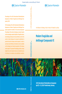 Modern Fungicides and Antifungal Compounds VI