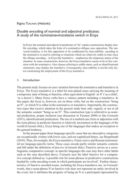 Double Encoding of Nominal and Adjectival Predicates