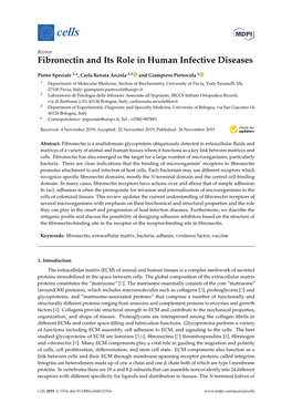 Fibronectin and Its Role in Human Infective Diseases