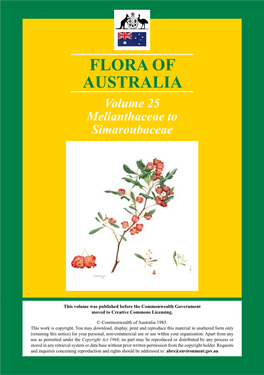 Flora of Australia, Volume 25, Melianthaceae to Simaroubaceae