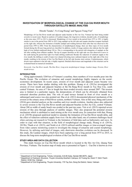 Investigation of Morphological Change at the Cua Dai River Mouth Through Satellite Image Analysis