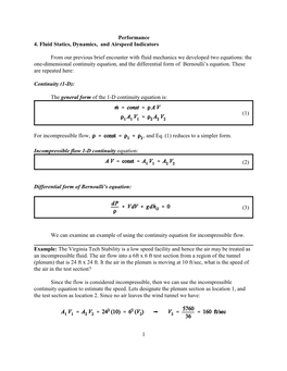 1 Performance 4. Fluid Statics, Dynamics, and Airspeed Indicators