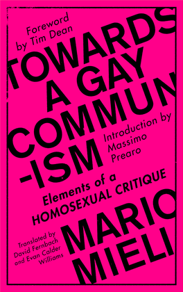 Towards a Gay Communism: Elements of a Homosexual Critique