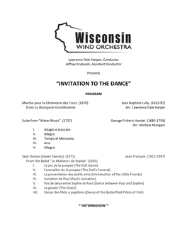 Wisconsin Wind Orchestra in 1995 As One of the Few Professional Wind Ensembles in the World