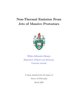 Non-Thermal Emission from Jets of Massive Protostars