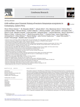 A 60-Million-Year Cenozoic History of Western Amazonian Ecosystems in Contamana, Eastern Peru