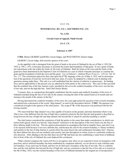 Page 1 151 F. 376 WESTERN PAC. RY. CO. V. SOUTHERN PAC. CO