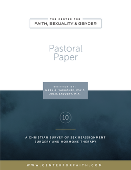 A Christian Survey of Sexual Reassignment Surgery