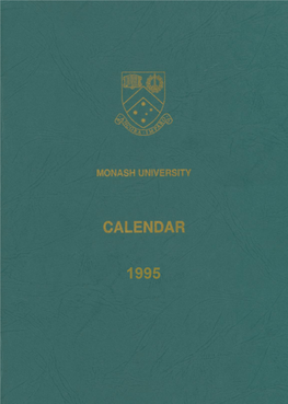 1995 Monash University Calendar Part 1