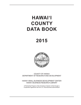 Hawai'i County Data Book 2015