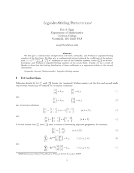 Legendre-Stirling Permutations∗