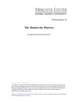 The Market for Martyrs