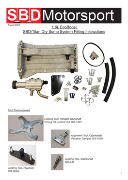 1.6L Ecoboost SBD/Titan Dry Sump System Fitting Instructions