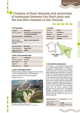 Creation of Flood Channels and Restoration of Exchanges Between the Flood Plain and the Low-Flow Channel on the Vezouze