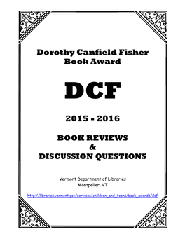 Dorothy Canfield Fisher Book Award