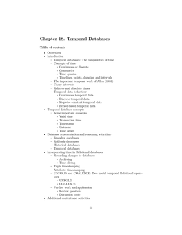 Chapter 18. Temporal Databases