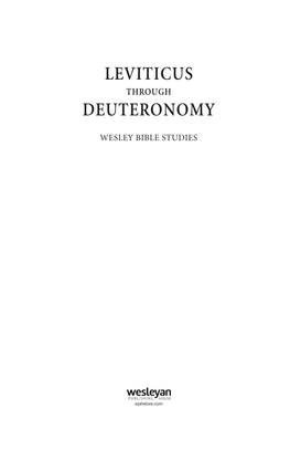 Leviticus Deuteronomy