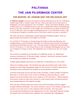 Palitanaa the Jain Pilgrimage Center