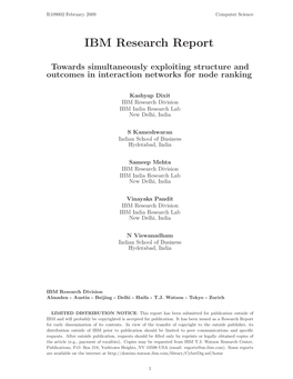 Towards Simultaneously Exploiting Structure and Outcomes in Interaction Networks for Node Ranking