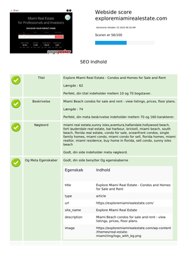 Webside Score Exploremiamirealestate.Com