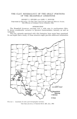 The Clay Mineralogy of the Shaly Portions of the Brassfield Limestone