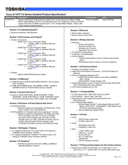 Detail Product Spec Template