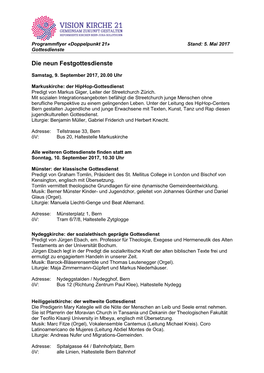 Programmflyer Gottesdienste (PDF)