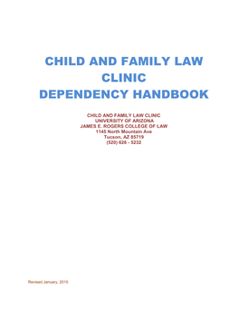 Child and Family Law Clinic Dependency Handbook
