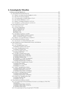 6. Genealogische Miszellen 6