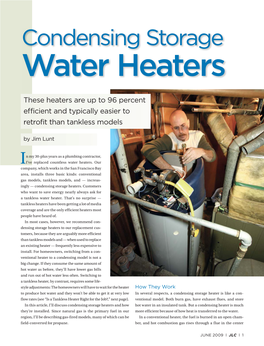 Condensing Storage Water Heaters