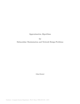 Approximation Algorithms for Submodular Maximization And
