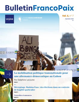 La Mobilisation Politique Transnationale Pour Une Alternance Démocratique Au Gabon Par Delphine Lecoutre PAGE 2