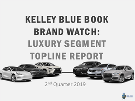 Kelley Blue Book Brand Watch: Luxury Segment Topline Report