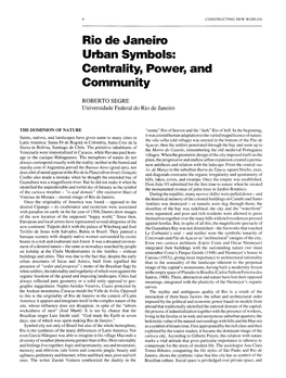 Rio De Janeiro Urban Sym Centrality, Power, and Community