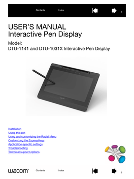 USER's MANUAL Interactive Pen Display