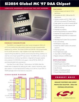 Si3054 Product Brief