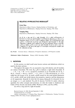 Relative Fp-Projective Modules