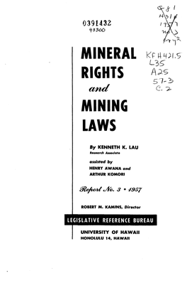 Mineral Rights and Mining Laws