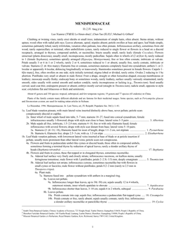 MENISPERMACEAE 防己科 Fang Ji Ke Luo Xianrui (罗献瑞 Lo Hsien-Shui)1, Chen Tao (陈涛)2; Michael G