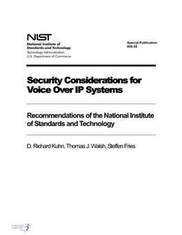 Security Considerations for Voice Over IP Systems