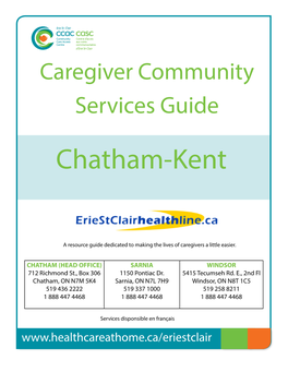 Caregiver Community Services Guide