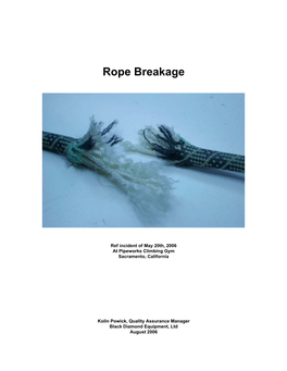 Rope Breakage
