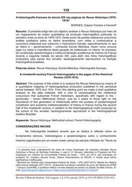 Revista Trilhas Da História. Três Lagoas, V.8, Nº16, Jan-Jul, 2019. P.119-139 ISSN:2238-1651 120