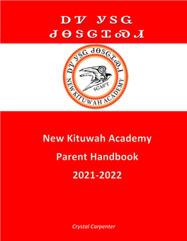 New Kituwah Academy Parent Handbook 2021-2022