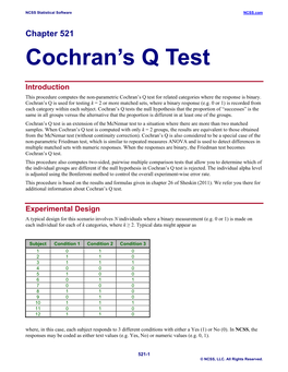 Cochran's Q Test