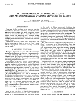 The Transformation of Hurricane Flossy Into an Extratropicalcyclone, September 25-29, 1956