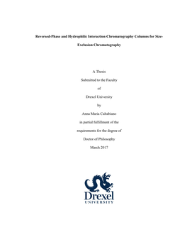 Reversed-Phase and Hydrophilic Interaction Chromatography Columns for Size