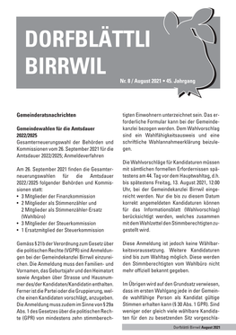 Nr. 8 / August 2021 • 45. Jahrgang